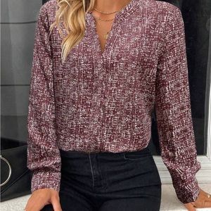 SHEIN XL burgundy top